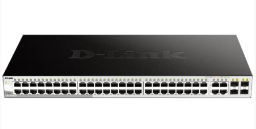 D-Link Web Smart DGS-1210-52 - Switch - gestito - 48 x 10/100/1000 + 4 x Gigabit SFP - desktop, montabile su rack